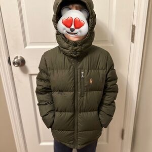 Ralph Lauren Olive Puffer Coat